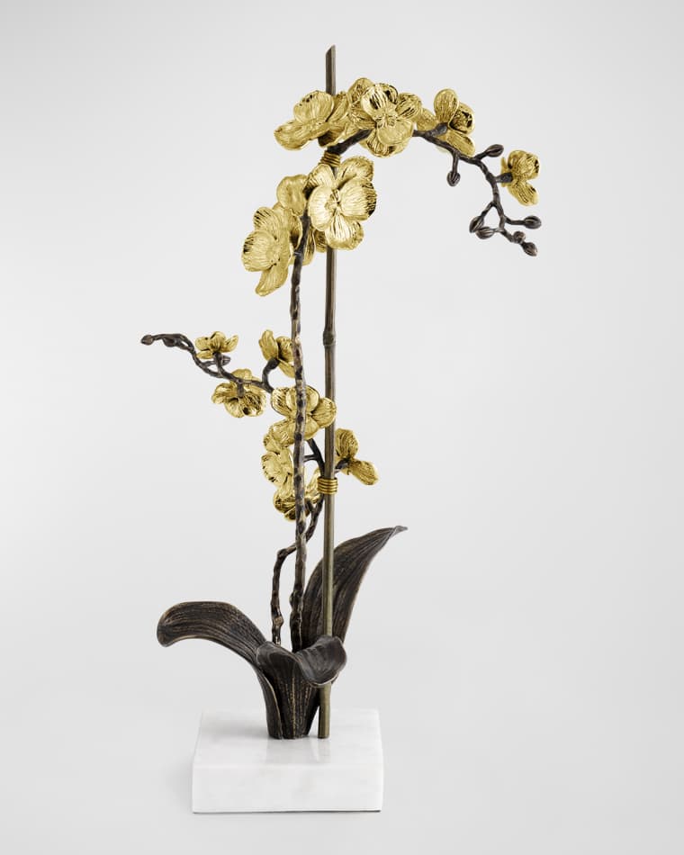 Michael Aram Gold Orchid Large Stem Sculpture - 22"T