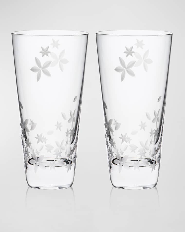 Caskata Chatham Bloom Highball Glasses, Set of 2