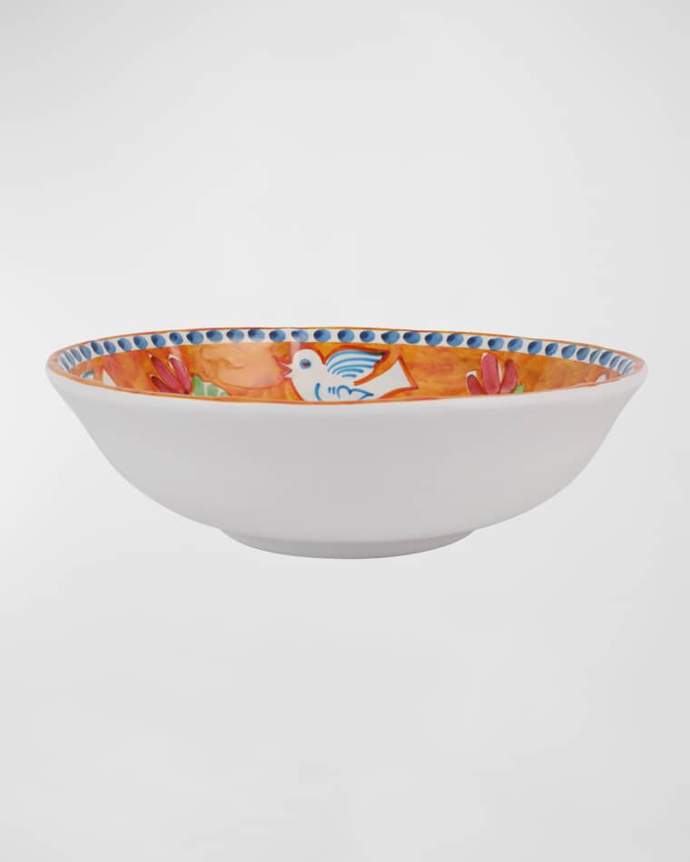 Vietri Melamine Campagna Uccello Large Serving Bowl