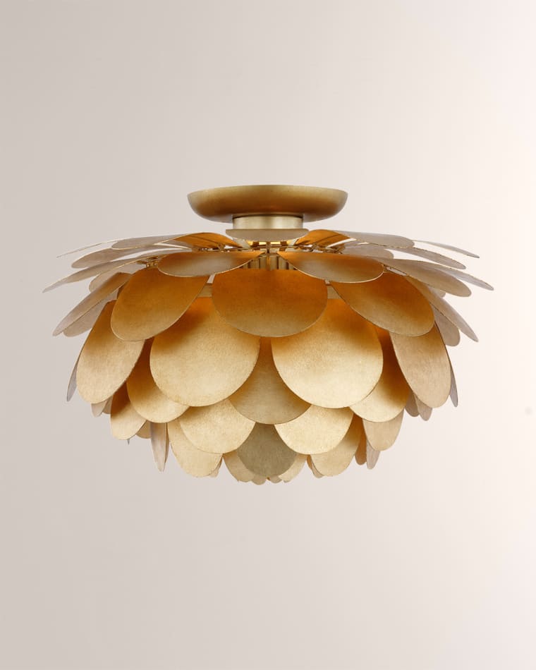 Visual Comfort Signature Cynara Large Flush Mount by Chapman & Myers - 17"