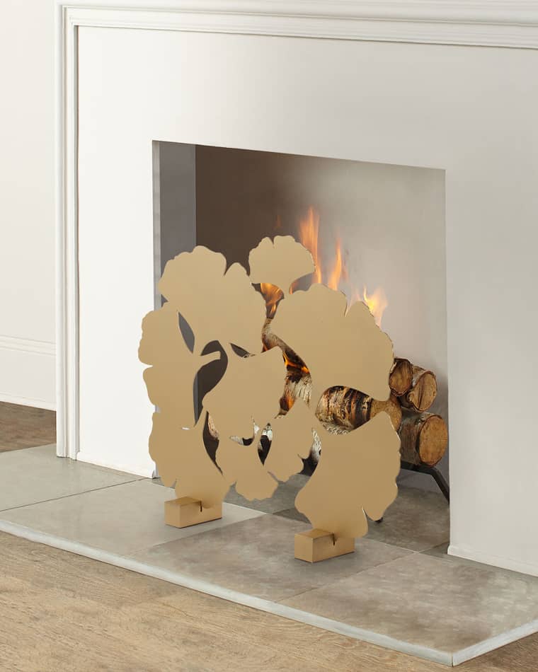 Tommy Mitchell Abstract Gingko Fireplace Screen
