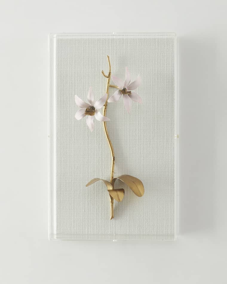 Tommy Mitchell "Gilded and Painted Orchid Study 1" Wall Decor