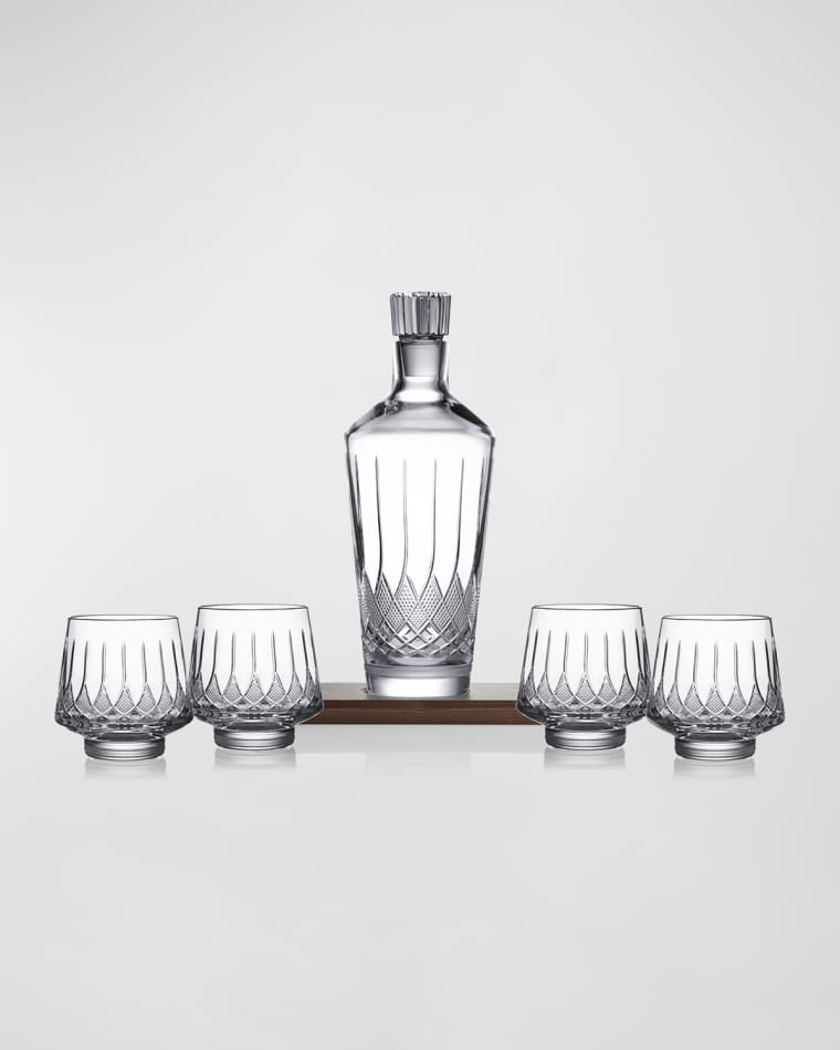 Markham Stacking Decanter & Tumbler Set of 2, FREE ETCHING (on decanter  stopper)