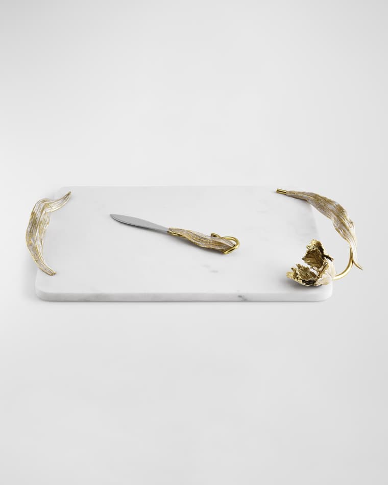 Michael Aram Tulip Cheeseboard With Knife