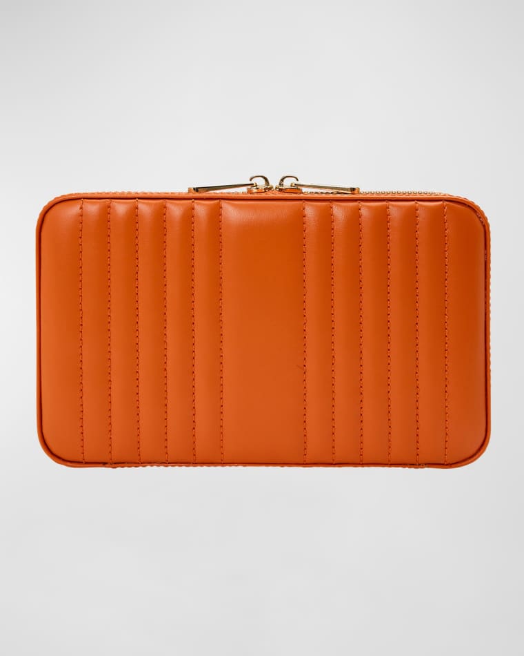 WOLF Maria Rectangle Quilted Zip Jewelry Case