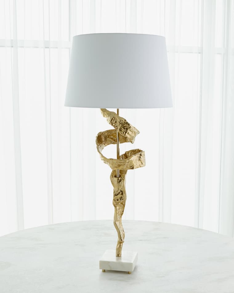 Global Views Twist Lamp - Brass