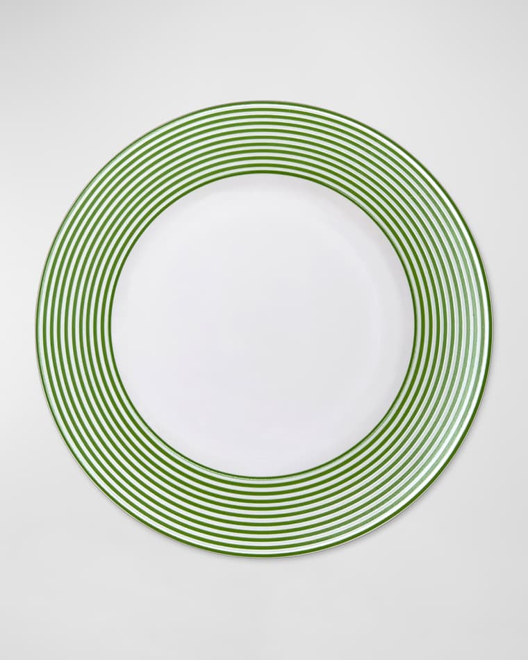 Caskata Newport Stripe Rimmed Dinner Plate, Set of 4 Newport Garden Gate Canape Plates, Set of 4 Newport Garden Gate Mugs, Set of 4