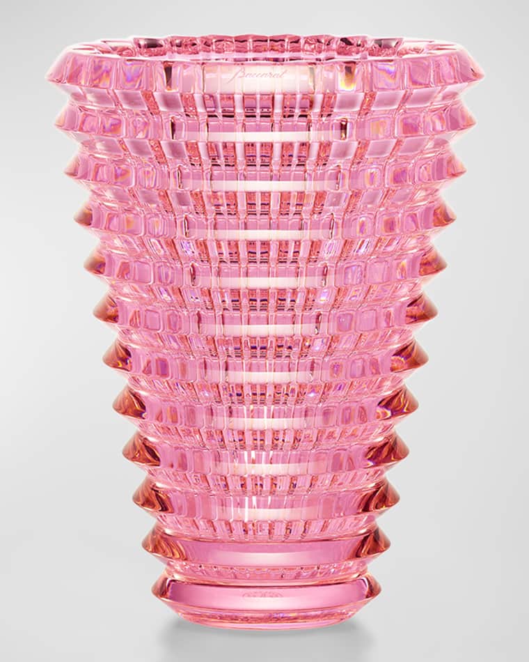 Baccarat Blush Round Eye Vase, 5.9"
