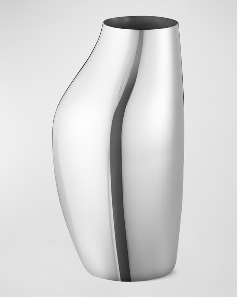 Georg Jensen Sky Stainless Steel Vase, 10.6"