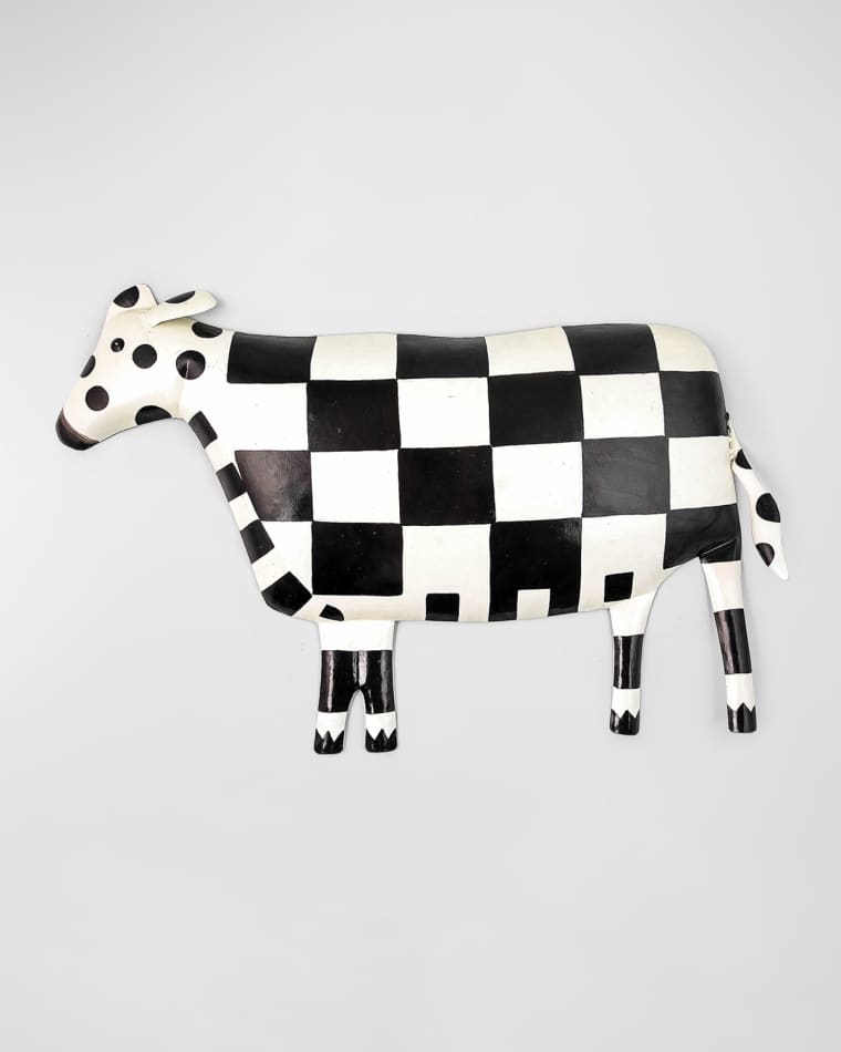 MacKenzie-Childs Checker Dot Cow Wall Decor