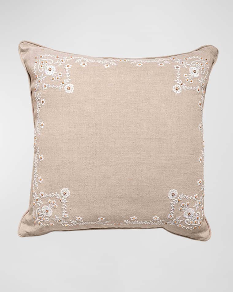 Juliska Heidi Embroidered Pillow, 18" Square