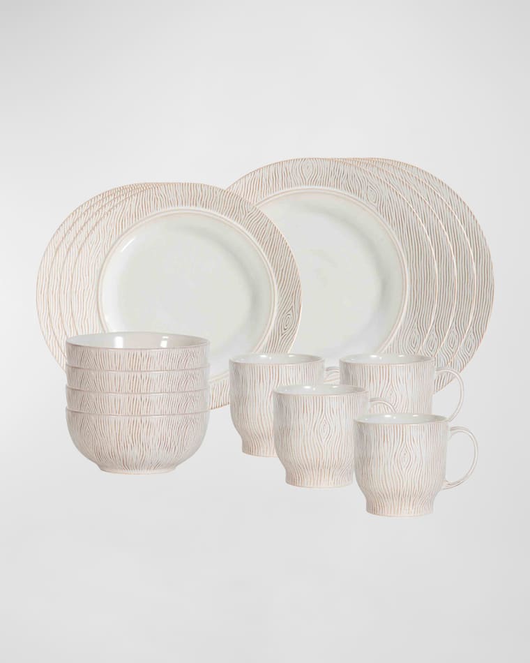 Juliska Blenheim Oak Whitewash 16-Piece Dinnerware Set