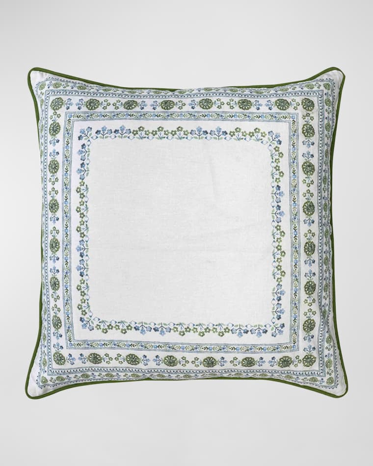 Juliska Seville Green Square Pillow, 22"