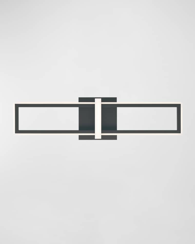 Eurofase Bordo LED Sconce in Black, 24"