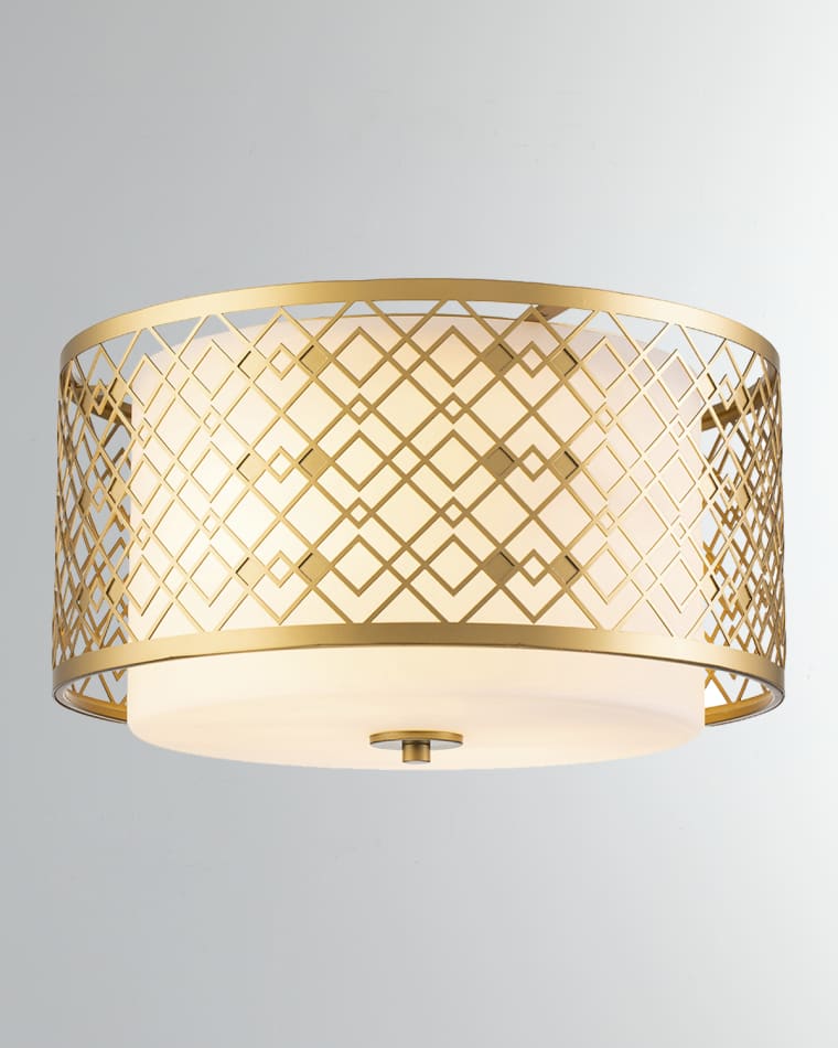 Lucas + McKearn Ziggy Flush Mount in Lacquered Silver