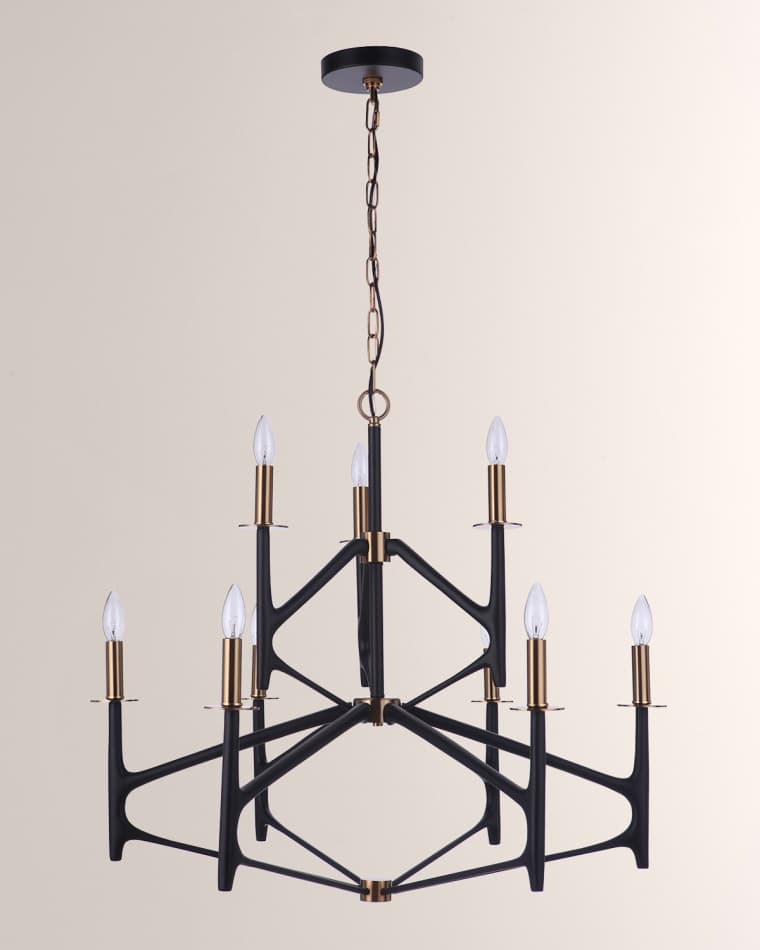 Ellington The Reserve 9-Light Two-Tier Chandelier - 32"