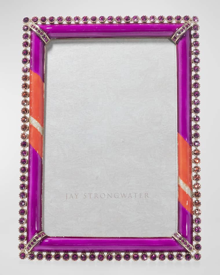 Jay Strongwater Pop Lorraine Stone Edge Frame, 4" x 6"