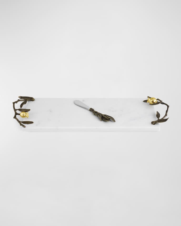 Michael Aram Pomegranate Small Cheese Board with Knife
