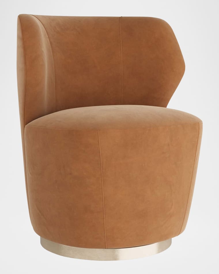 Arteriors Poppy Velvet Swivel Chair