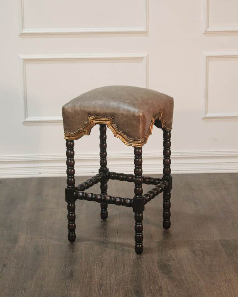 Peninsula Home Collection San Marco Leather Counter Stool - 26"