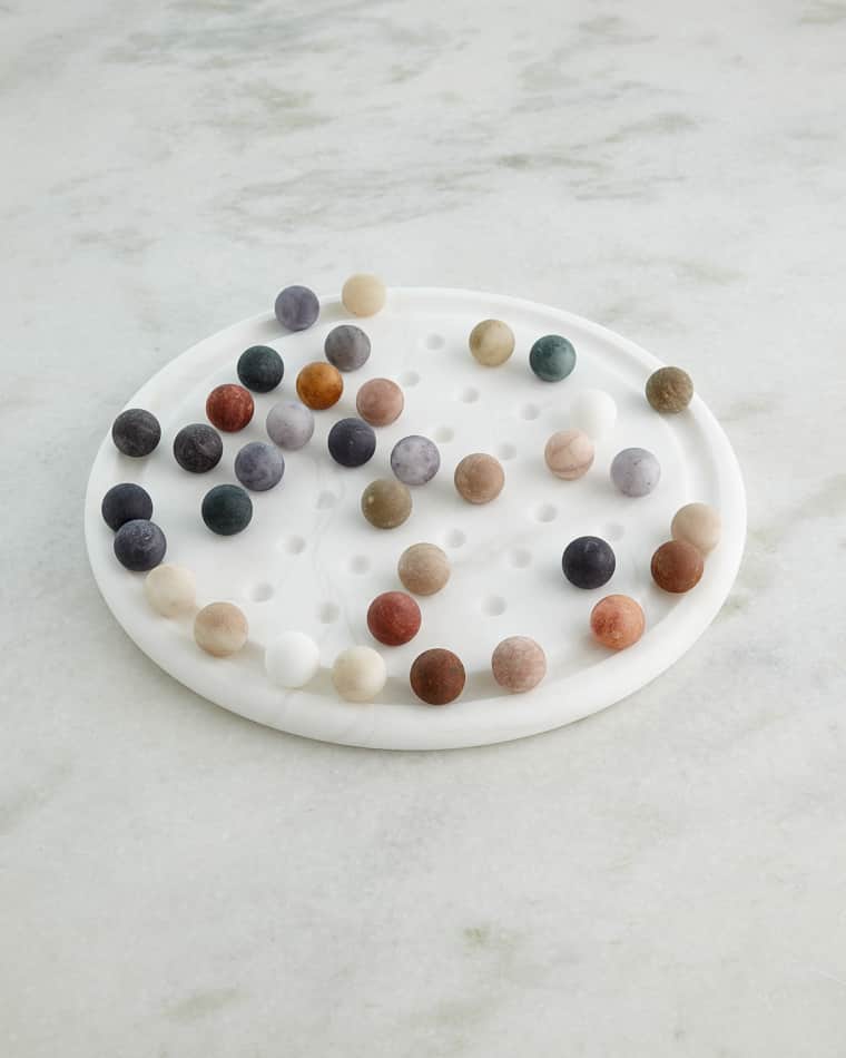 Global Views Alabaster Solitaire Game Set, Multi