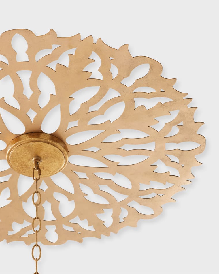 Gold Laser-Cut Iron Ceiling Medallion