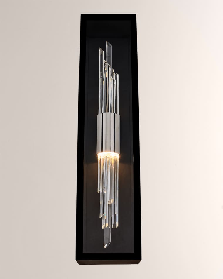 Allegri Crystal by Kalco Lighting Lucca Chrome Outdoor Wall Sconce