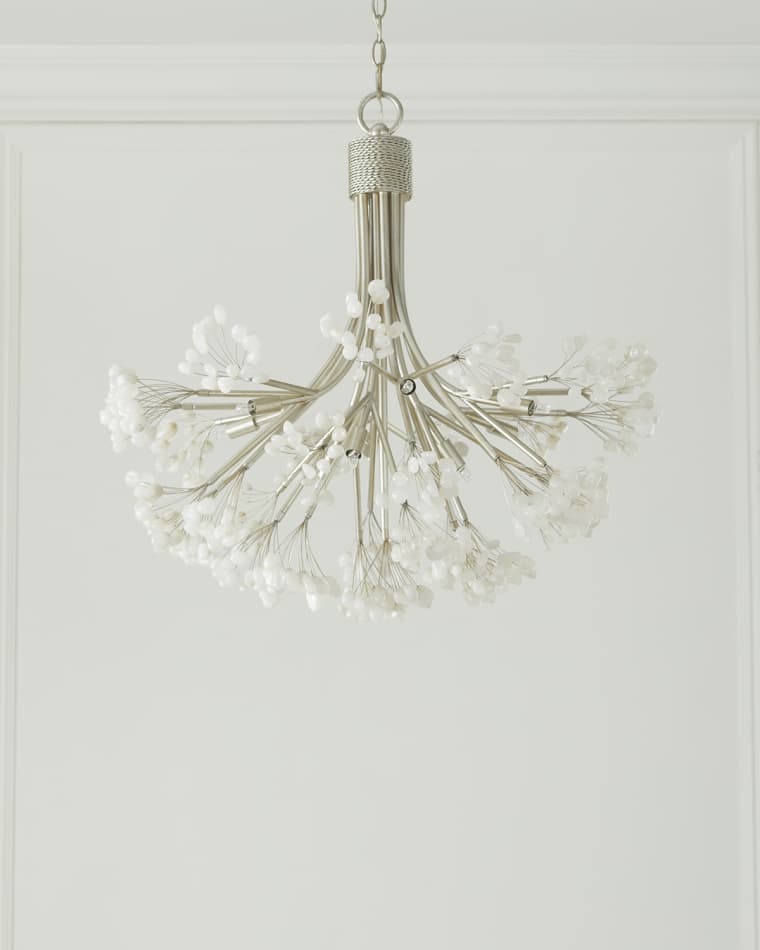 John-Richard Collection Quartz Crystal 30" 9-Light Chandelier