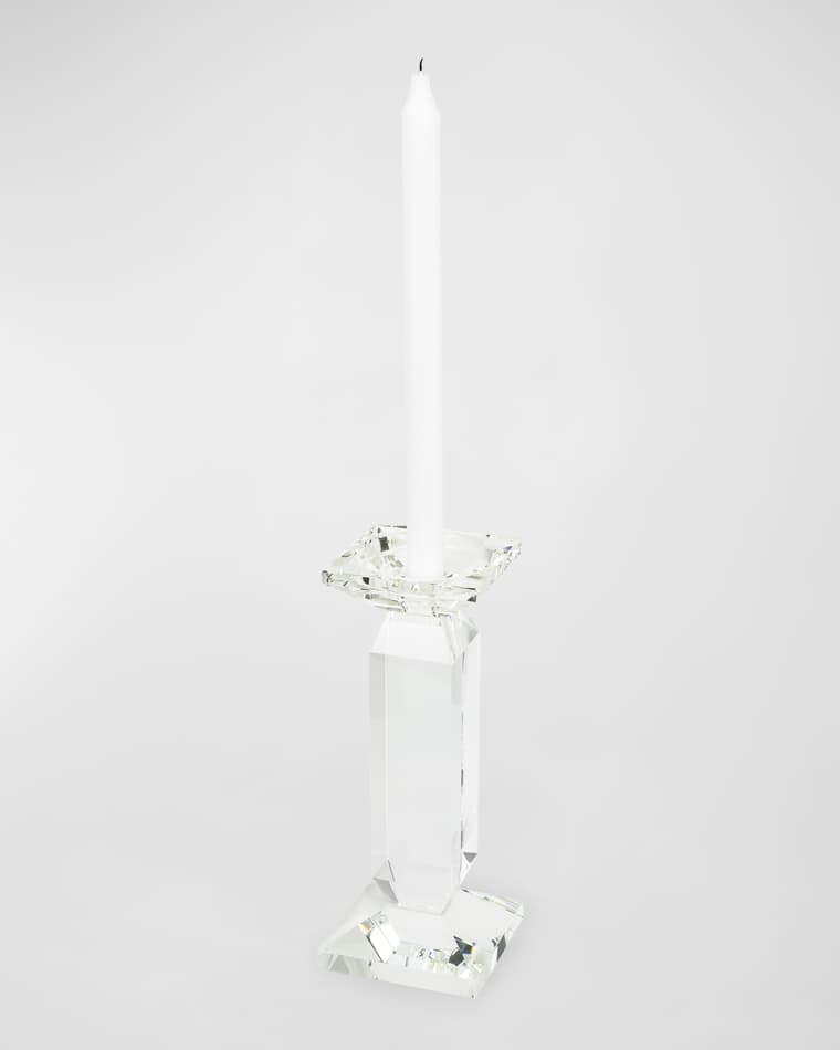 Tizo Clear Crystal Pillar Candle Holder - Small