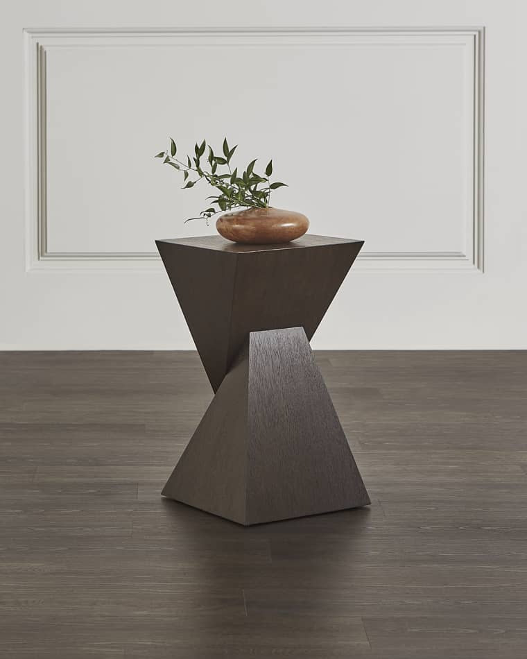 Worlds Away Brevin Oak Accent Table