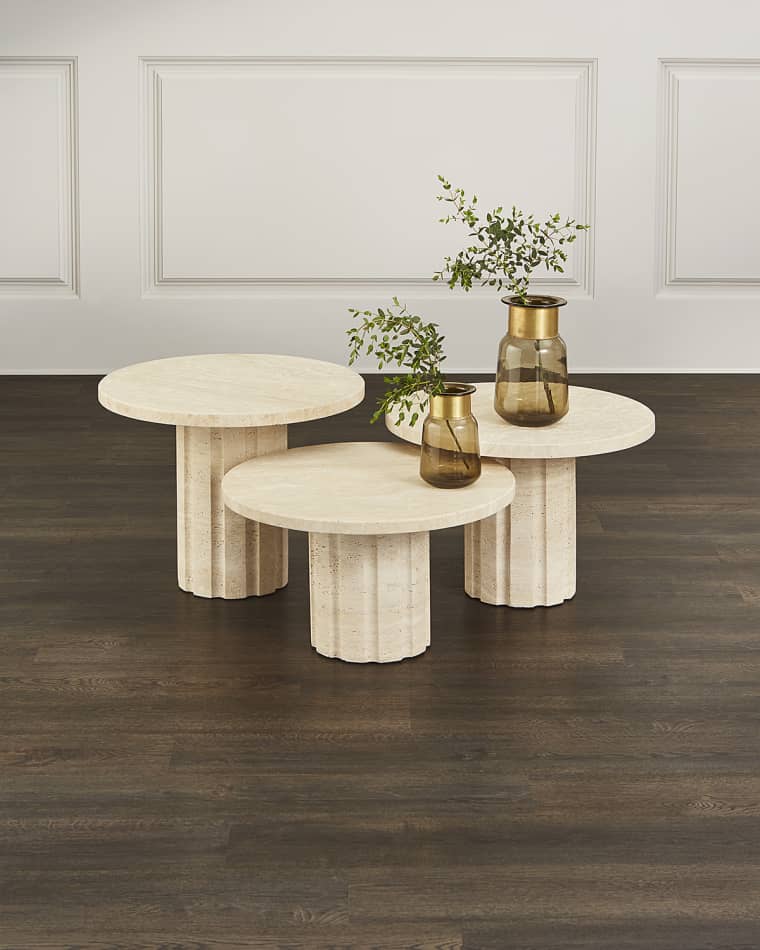 Interlude Home Amerigo Nesting Cocktail Tables, Set of 3