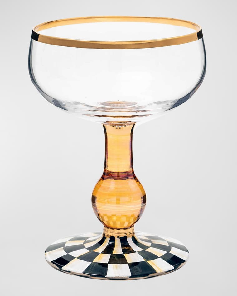 MacKenzie-Childs Courtly Check Coupe Glass