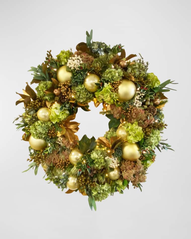 Our Hopeful Home: Hand Knit Chunky Christmas Wreath And Christmas Tree  Garland