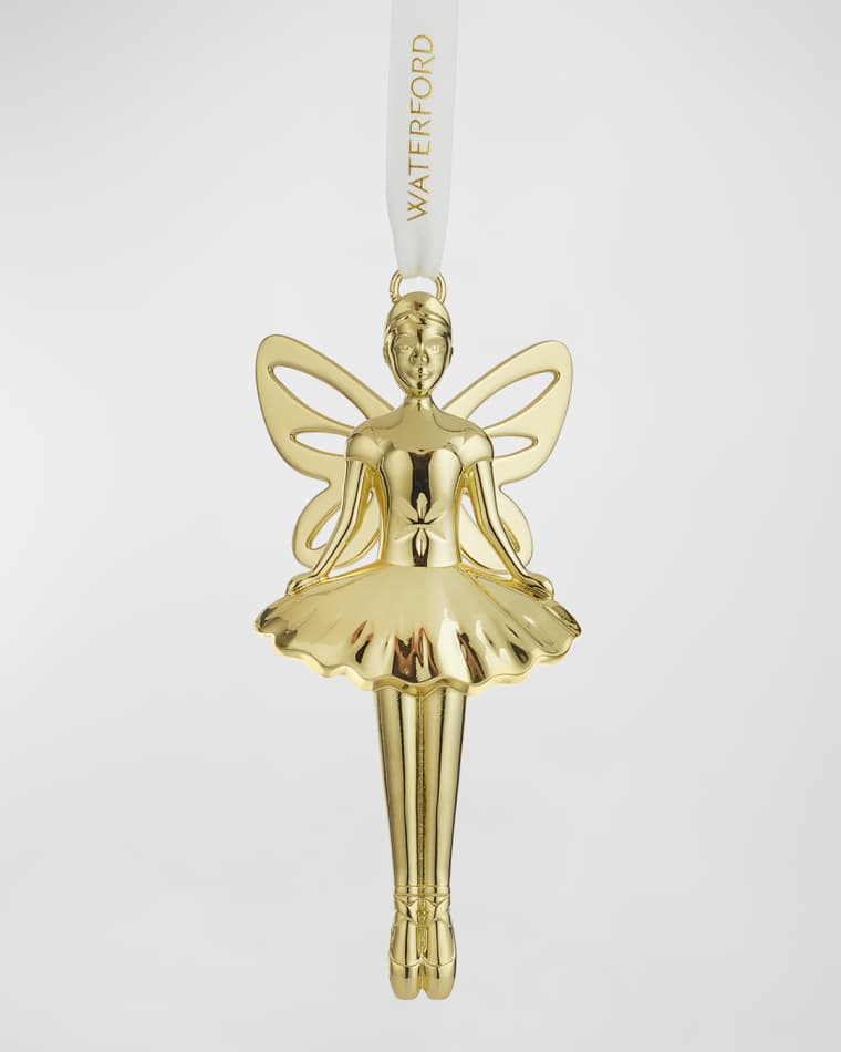 Waterford Crystal Sugar Plum Fairy Golden Christmas Ornament