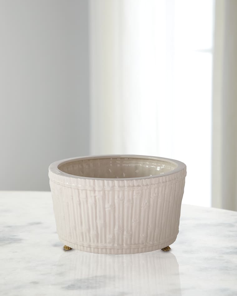 Port 68 Baldwin White Oval Planter