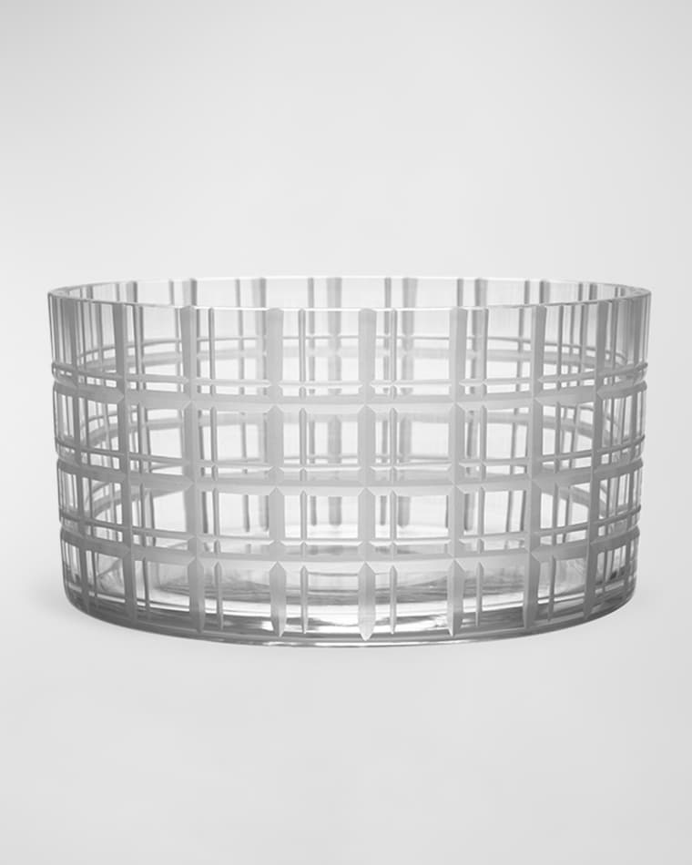 Orrefors 6" Cut in Number Checker Bowl