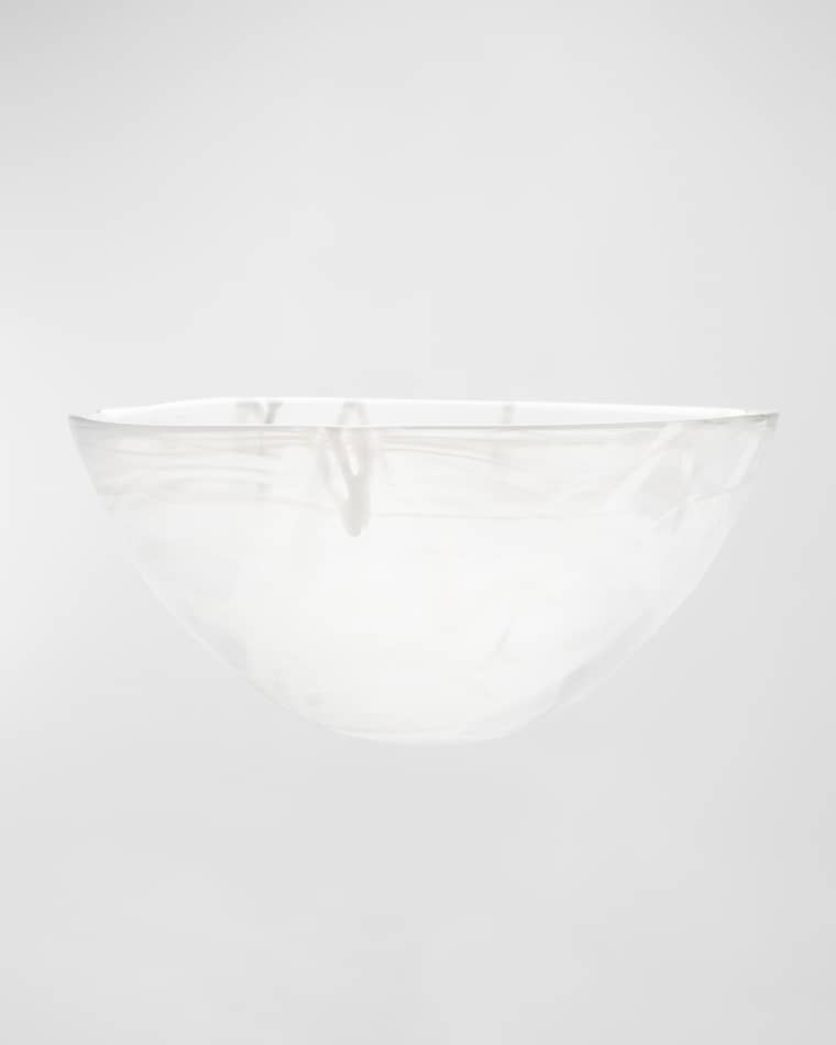 Kosta Boda Contrast White Bowl, Large