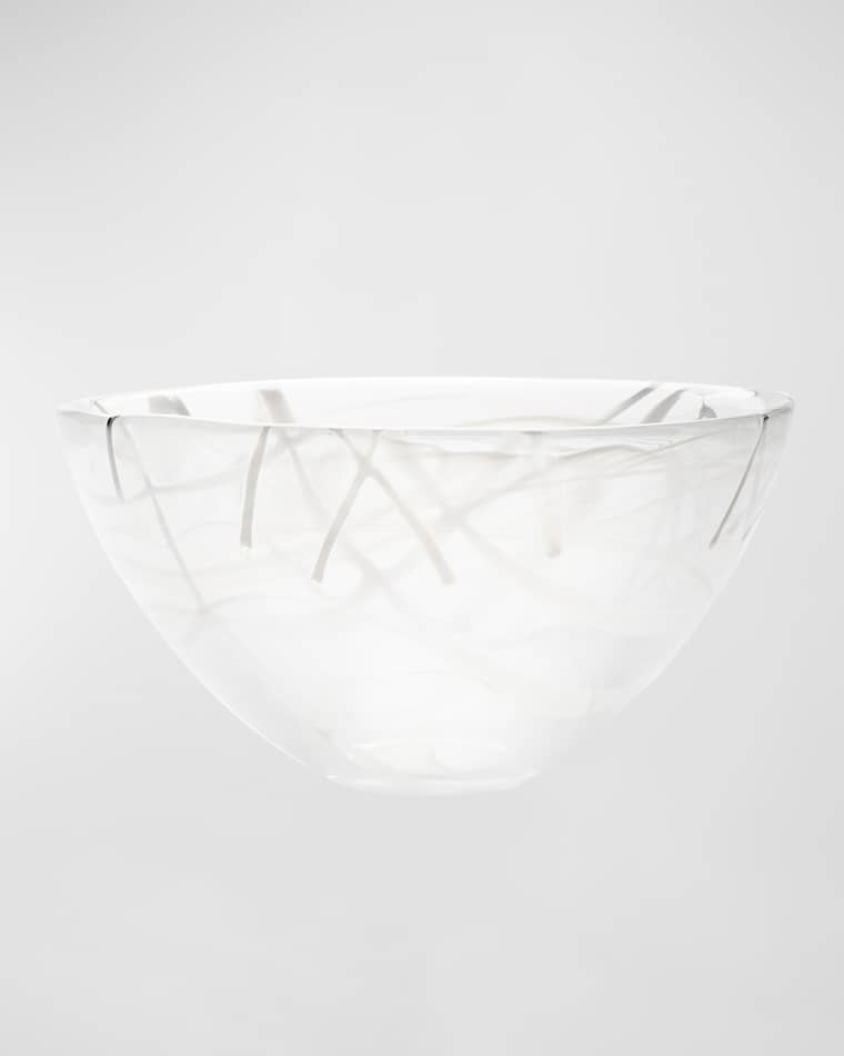 Kosta Boda Contrast White Bowl, Medium