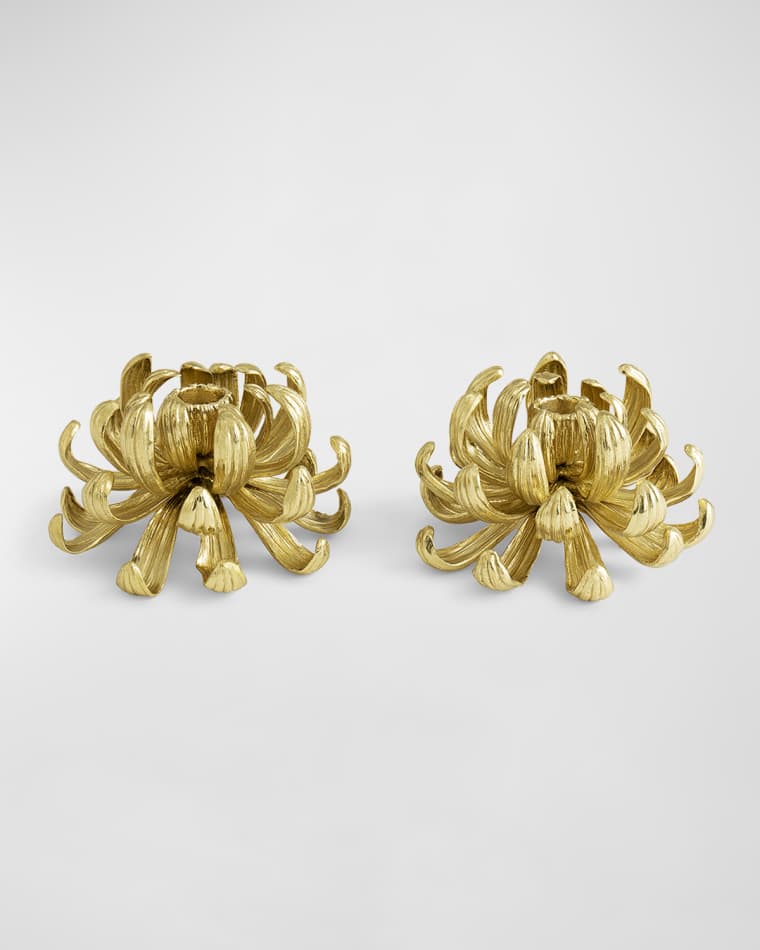 Michael Aram Dahlia Candle Holders, Set of 2