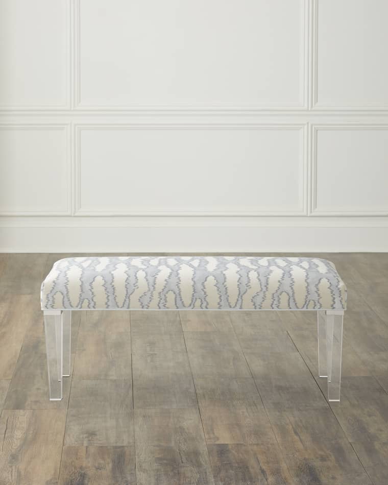 Massoud Lessly Acrylic Leg Bench 47"