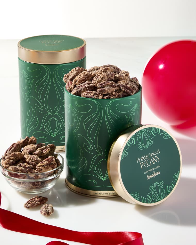 Neiman Marcus Holiday Spiced Pecan Tins, Set of 2