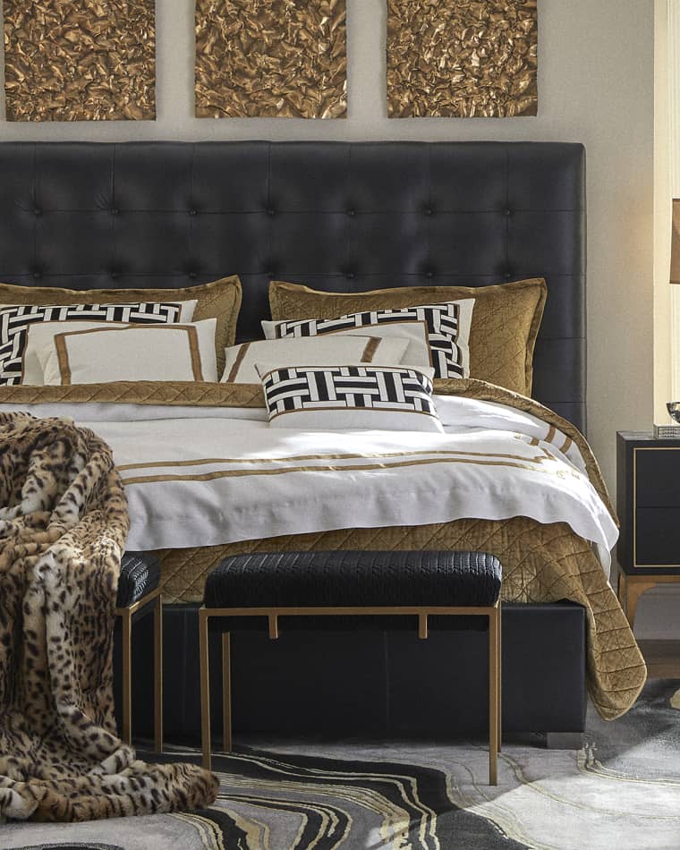 Lili Alessandra King Chloe Velvet Coverlet Queen Chloe Velvet Coverlet Chloe Luxe European Pillow