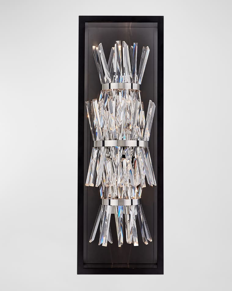 Allegri Crystal by Kalco Lighting Glacier LED Outdoor Sconce, 32"