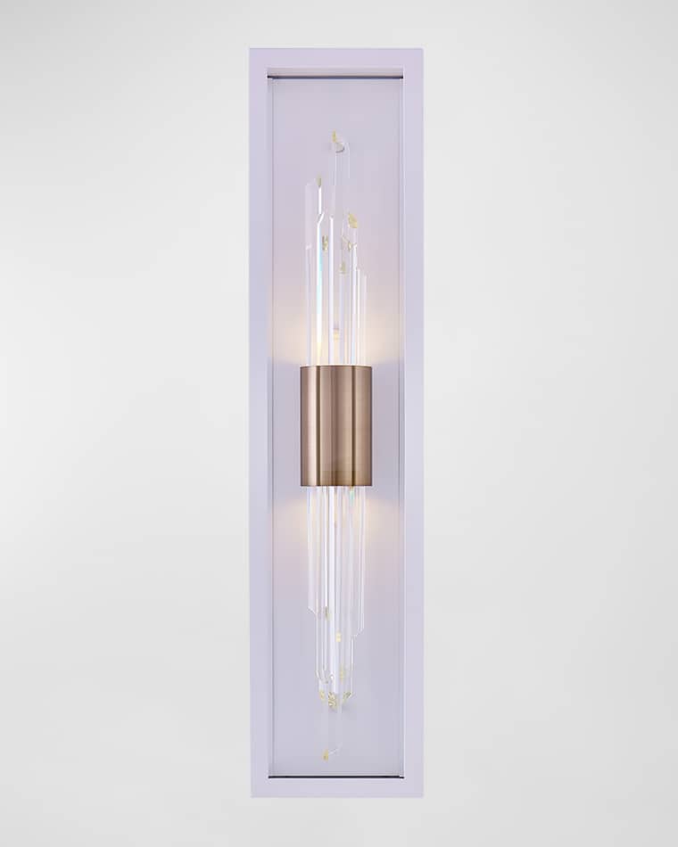Allegri Crystal by Kalco Lighting Lucca Champagne Gold LED Outdoor Sconce