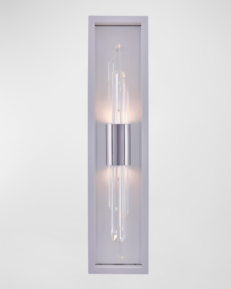 Allegri Crystal by Kalco Lighting Lucca Chrome LED Outdoor Sconce