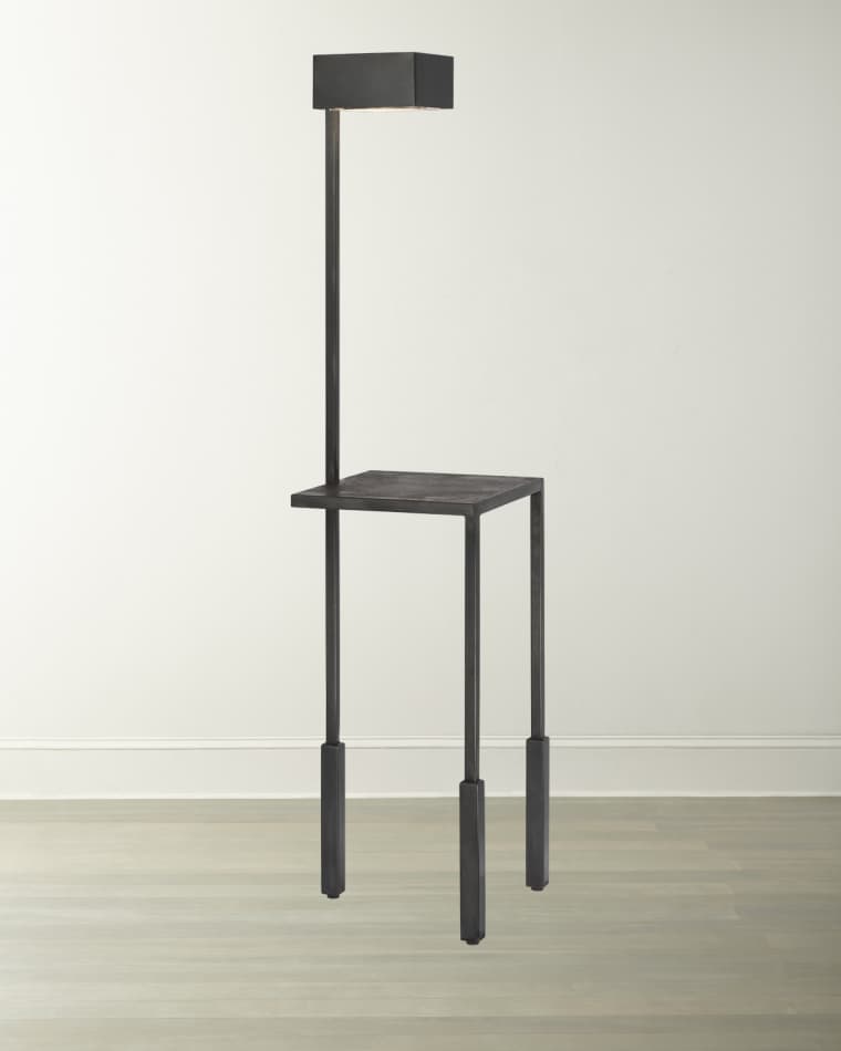 Visual Comfort Signature Nimes Tray Table Floor Lamp by Kelly Wearstler