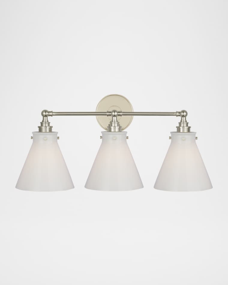 Visual Comfort Signature Parkington 3-Light Bath Bar Light by Chapman & Myers