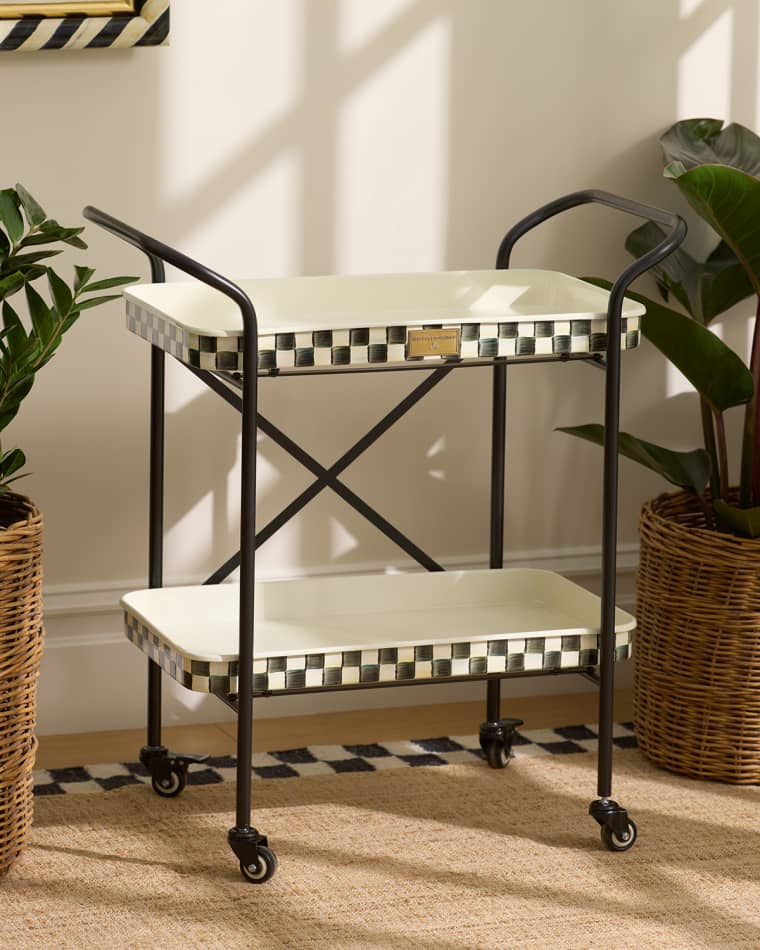 MacKenzie-Childs Courtly Check 2-Tier Kitchen Cart