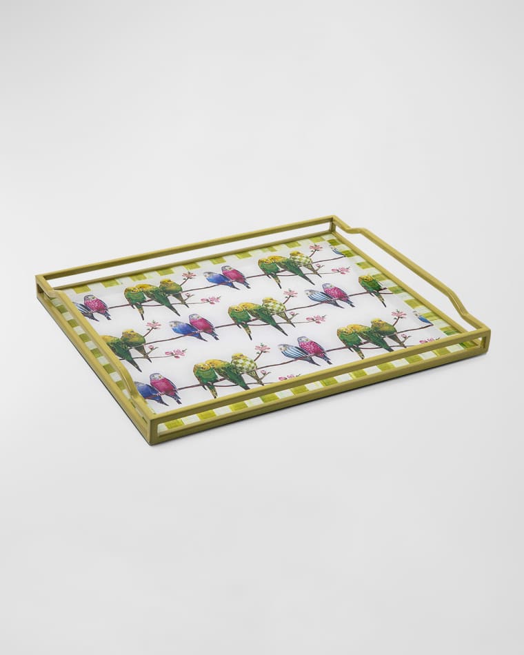 MacKenzie-Childs Parakeet Butler Tray