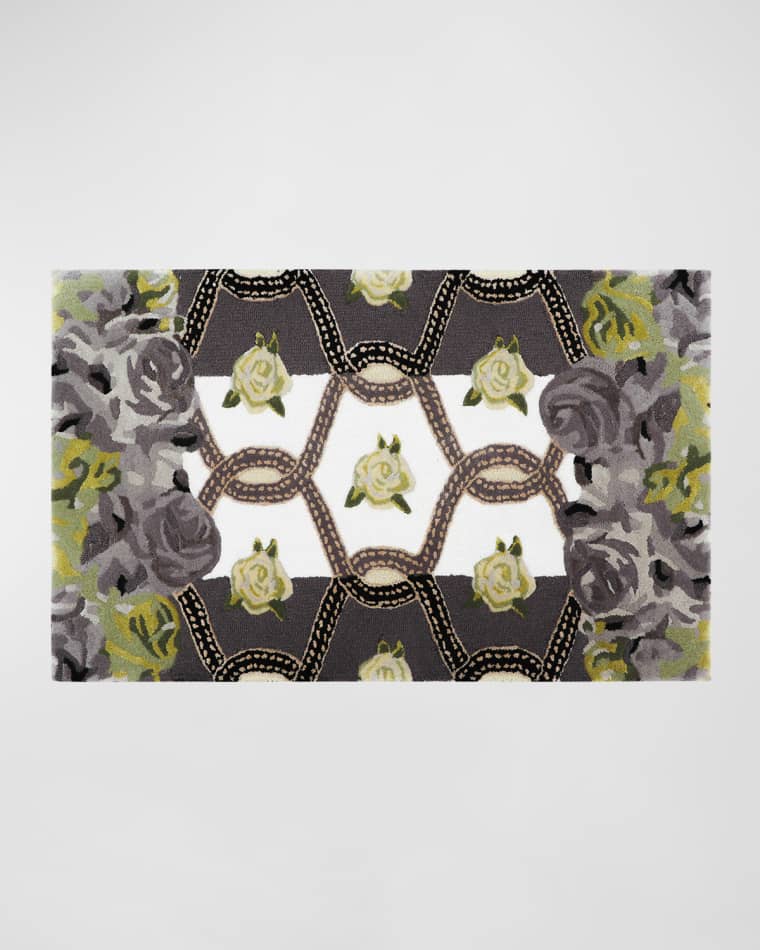 MacKenzie-Childs Really Rosy Rug, 2' x 4'